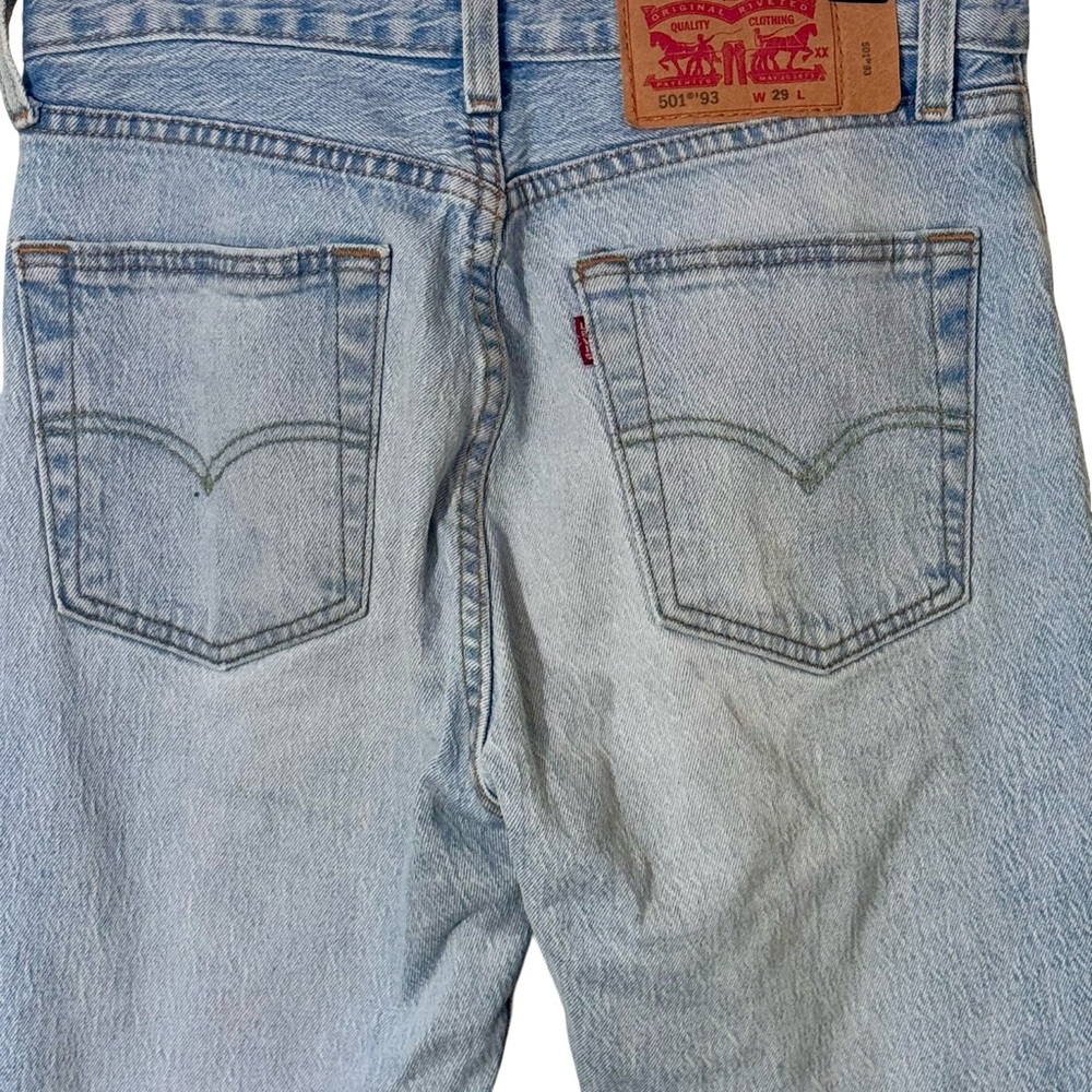 LEVIS 501 93 light wash jeans in size 29 - Picture 6 of 8